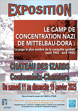 Affiche exposition camp de dora par l&aposAFMD